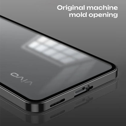 Vivo V40 5G Aluminium Metal Bumper Shield Transparent Back Case