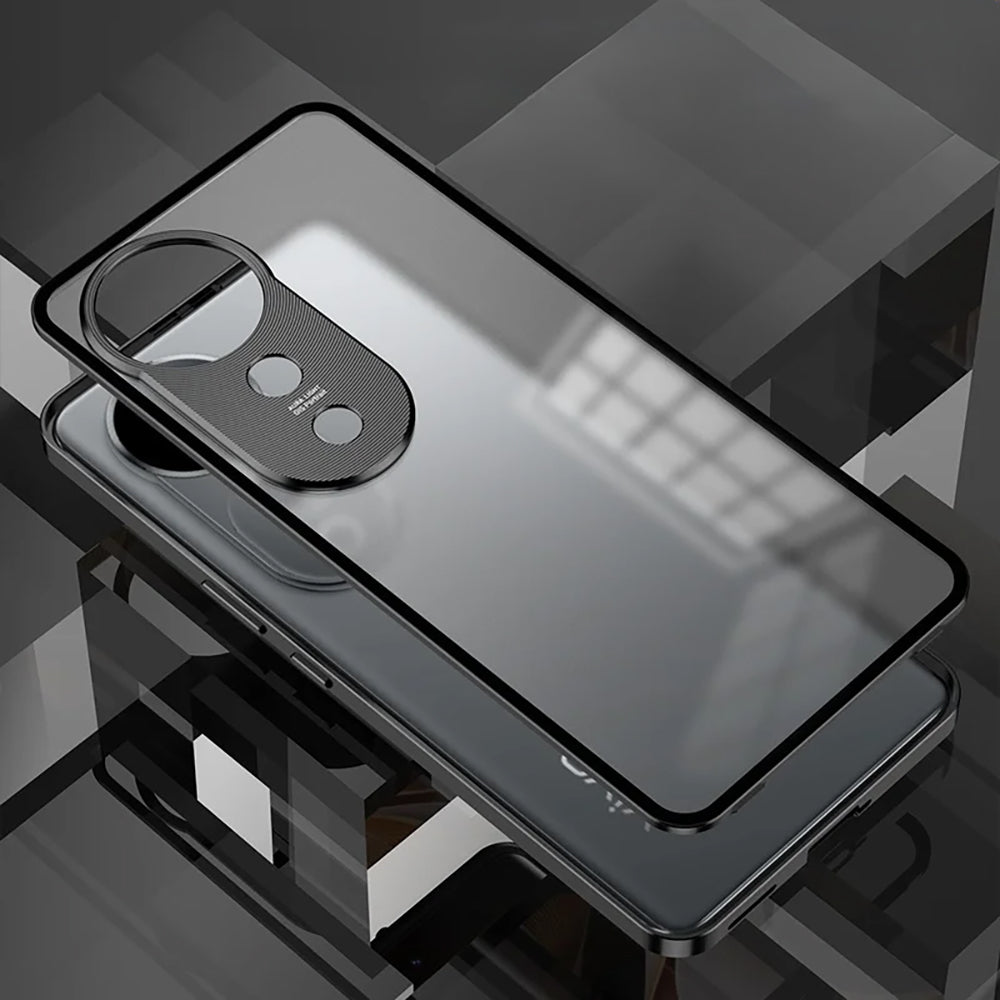 Vivo V40 5G Aluminium Metal Bumper Shield Transparent Back Case
