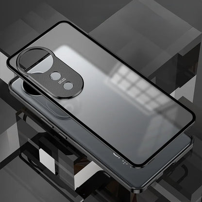 Vivo V40 5G Aluminium Metal Bumper Shield Transparent Back Case