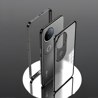Vivo V50e 5G Aluminium Metal Bumper Shield Transparent Back Case