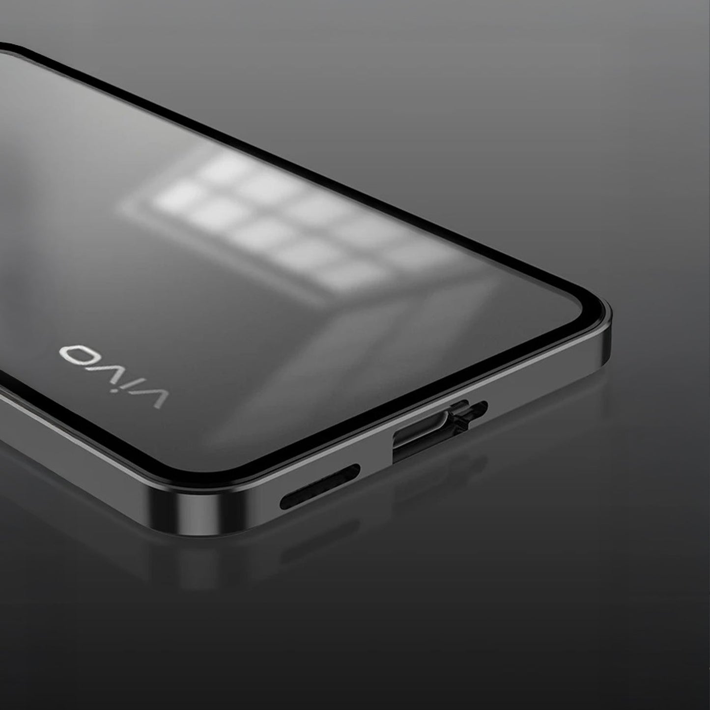 Vivo V50e 5G Aluminium Metal Bumper Shield Transparent Back Case