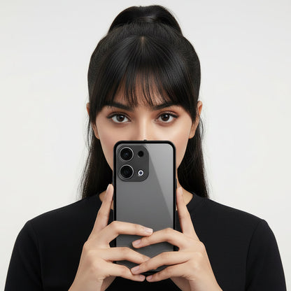 Oppo Reno 13 5G Aluminium Metal Bumper Shield Transparent Back Case