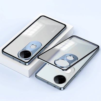 Vivo V50e 5G Aluminium Metal Bumper Shield Transparent Back Case
